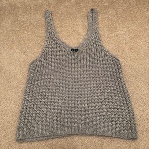 Gray sweater tank top